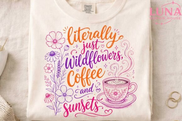 Download Wildflowers Coffee Sunsets Quote PNG - Quote Collection