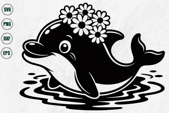 Download Cute Dolphin Svg Png Dxf Eps File - Dolphin svg Collection
