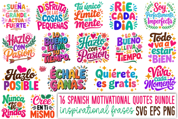 Download Spanish Motivational Quotes PNG Bundle - Quote Collection