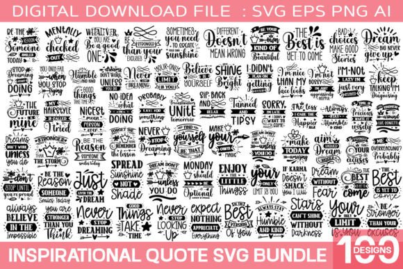 Download Inspirational Quotes Svg Bundle - Quote Collection