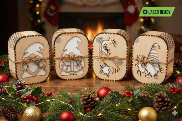 Download Laser Cut Christmas Gnome Box SVG Bundle - Premium Resources