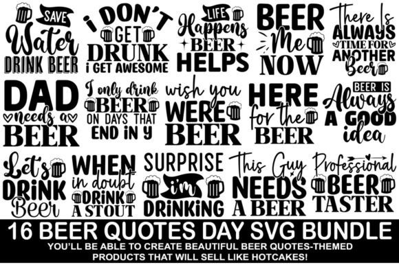 Download Beer Quotes SVG Bundle - Quote Collection