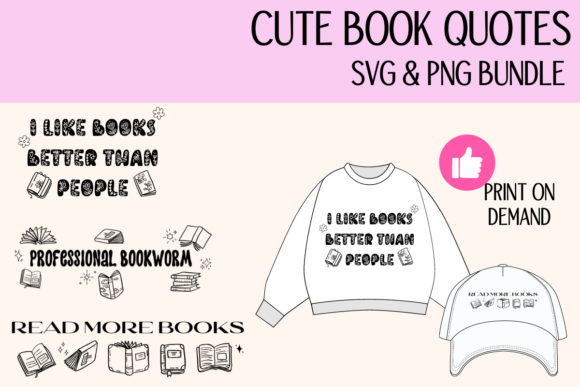 Download Cute Book Quotes SVG/PNG Bundle - Quote Collection