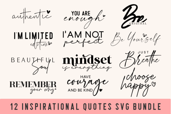 Download Boho Inspirational Quotes SVG BUNDLE - Quote Collection