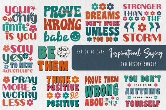 Download Retro Inspirational Quote SVG Bundle - Quote Collection