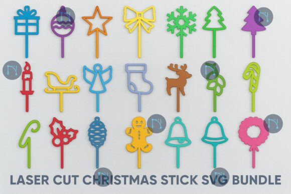 Download Laser Cut Christmas Stick SVG Bundle - Laser cut christmas Collection