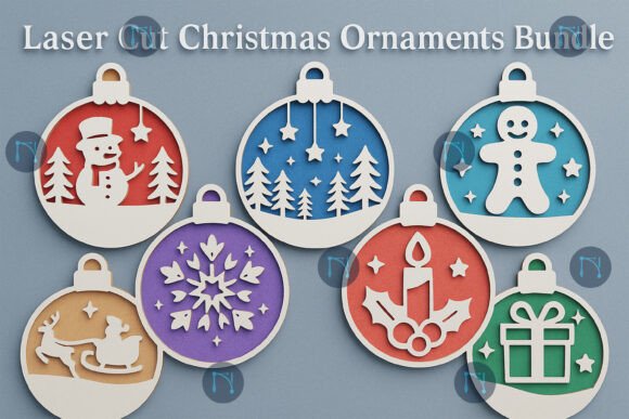 Download Laser Cut Christmas Ornaments SVG Bundle - Laser cut christmas Collection