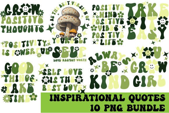Download Retro Inspirational Quotes Png Bundle - Quote Collection