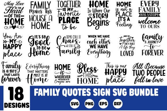 Download Family Quotes Sign Svg Bundle - Quote Collection