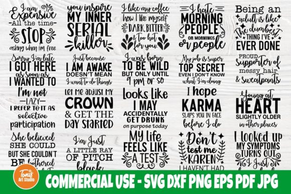 Download Funny Sayings SVG Bundle, Funny Quotes - Quote Collection