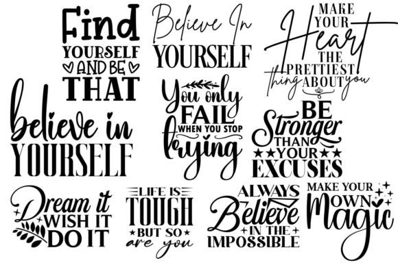 Download 10 Inspirational Quotes Svg Bundle - Quote Collection
