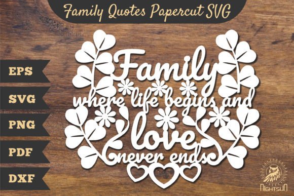 Download Family Quotes Papercut SVG 3 - Quote Collection